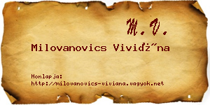 Milovanovics Viviána névjegykártya